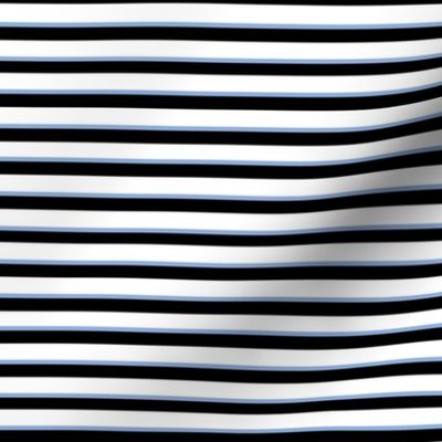 Light Blue/Black & White Stripes 