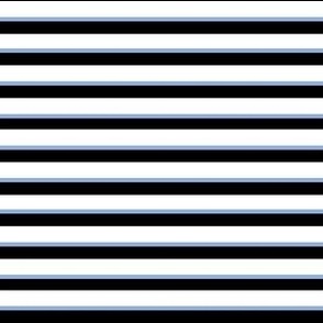 Light Blue/Black & White Stripes 
