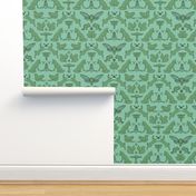 woodland damask with outlines