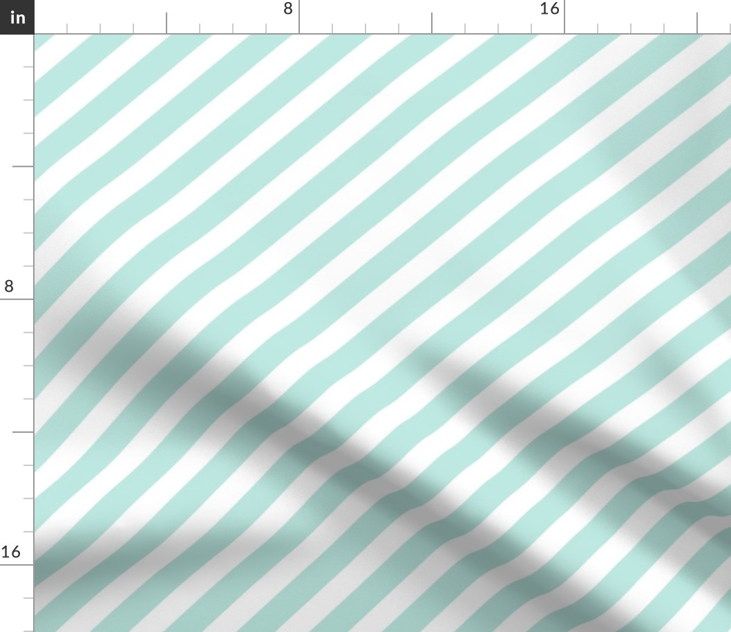 mint diagonal stripes diagonal stripe stripes fabric cute baby girl nursery baby girls fabric