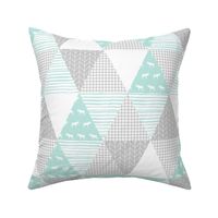 triangles mint and grey triangle quilt cute baby quilt baby design best cheater quilt for nursery