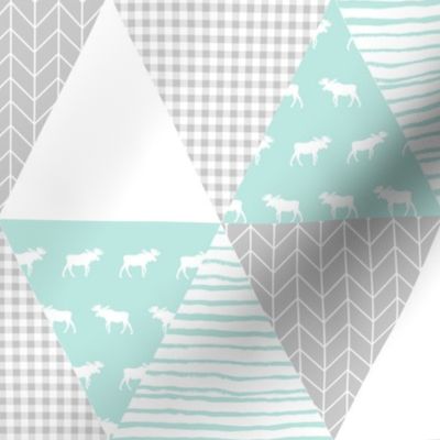 triangles mint and grey triangle quilt cute baby quilt baby design best cheater quilt for nursery