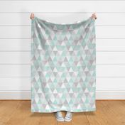 triangles mint and grey triangle quilt cute baby quilt baby design best cheater quilt for nursery