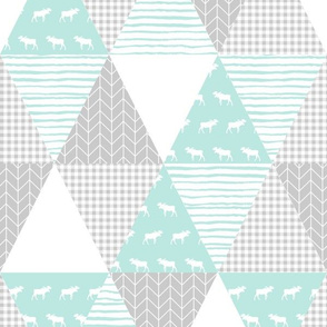 triangles mint and grey triangle quilt cute baby quilt baby design best cheater quilt for nursery