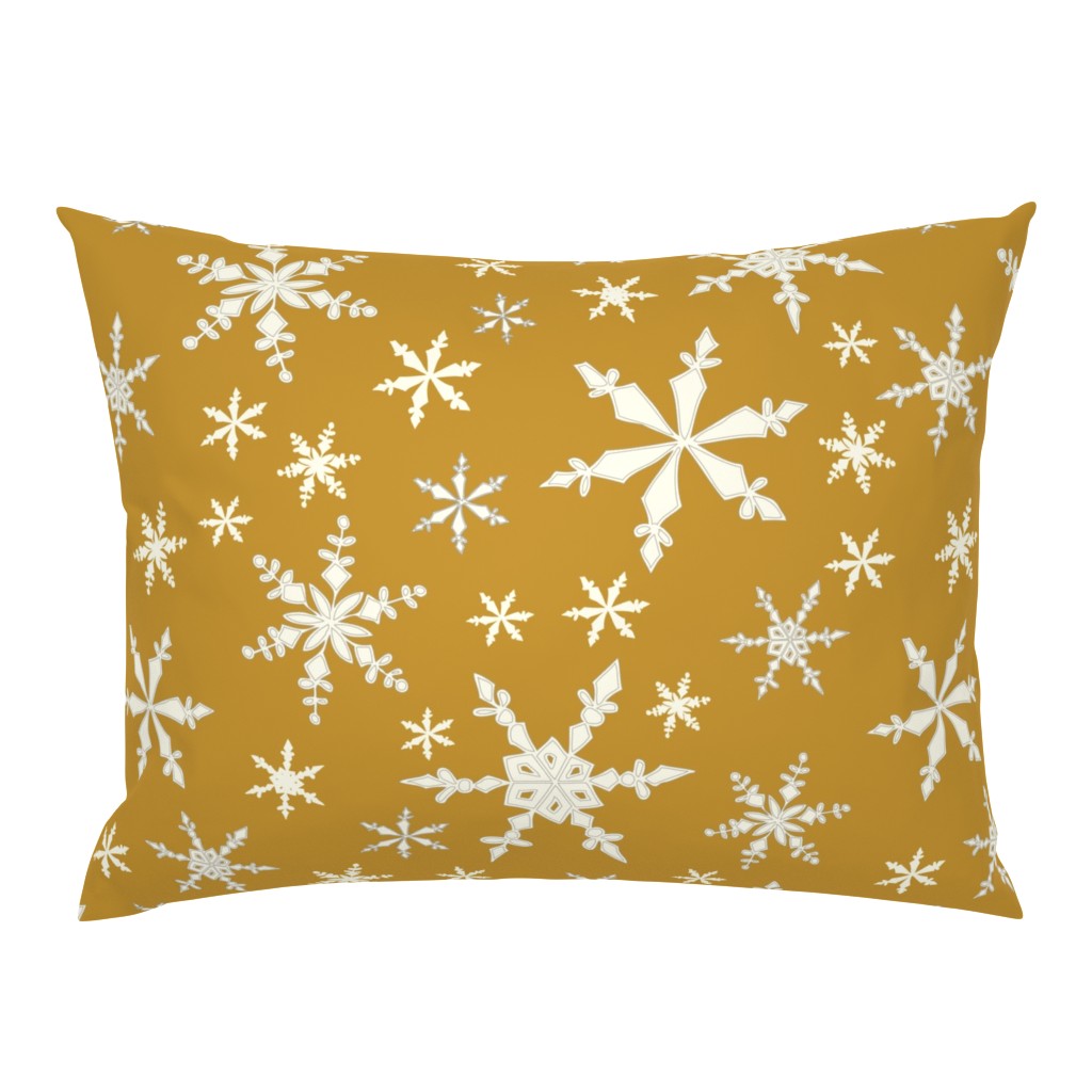 Snowflakes - Large - Ivory,  Dark Caramel