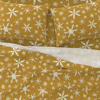 Snowflakes - Large - Ivory,  Dark Caramel