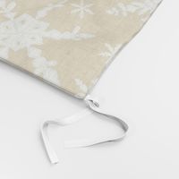 Snowflakes - Large - Ivory,  Dark Caramel