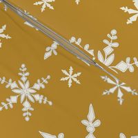 Snowflakes - Large - Ivory,  Dark Caramel