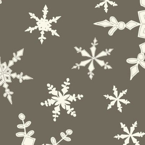 Snowflakes - Large - Ivory,  Clay