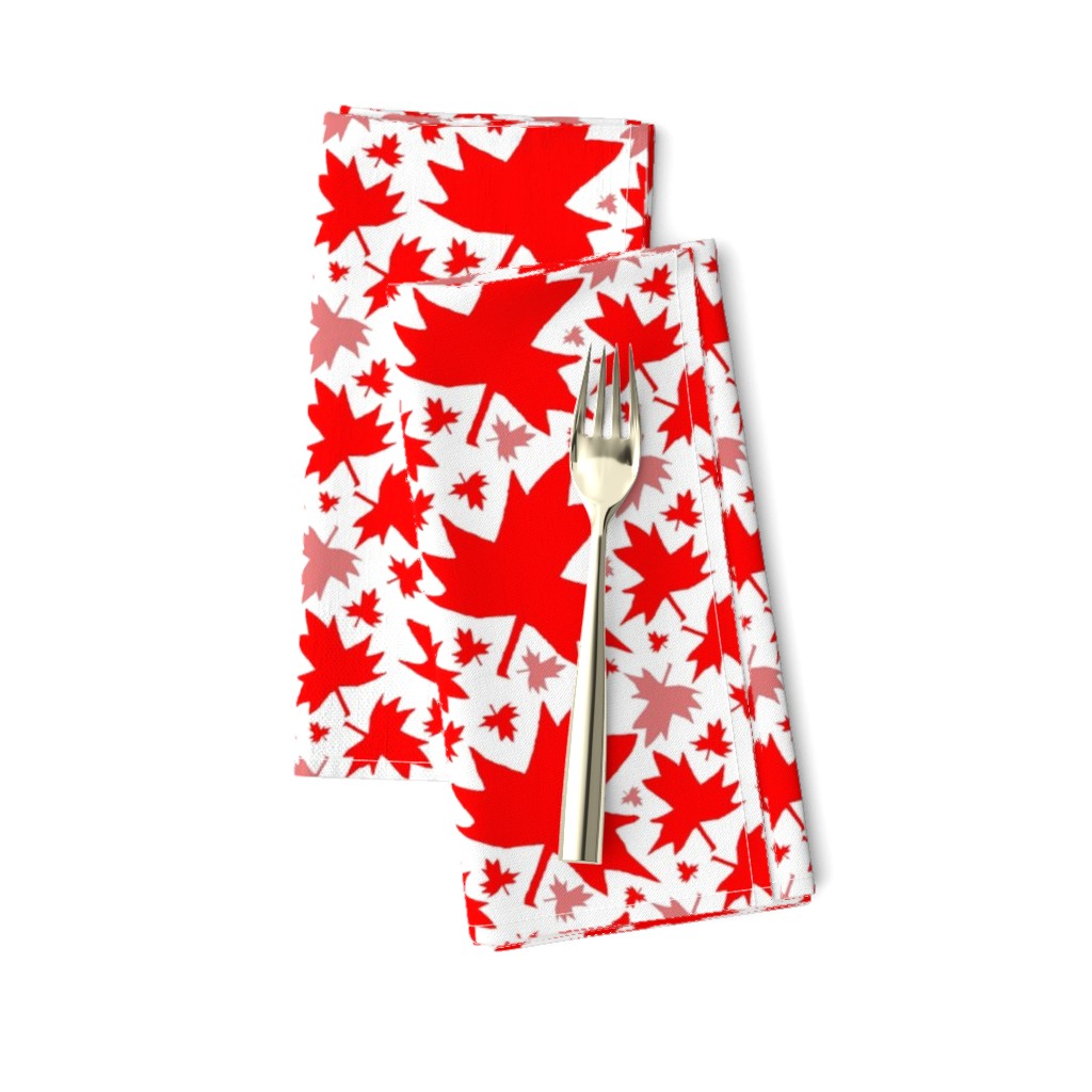 Maple Leaf (Tiled Red on White)