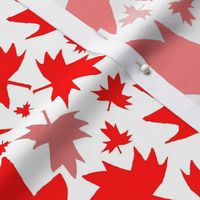 Maple Leaf (Tiled Red on White)