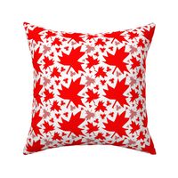 Maple Leaf (Tiled Red on White)