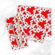 Maple Leaf (Tiled Red on White)