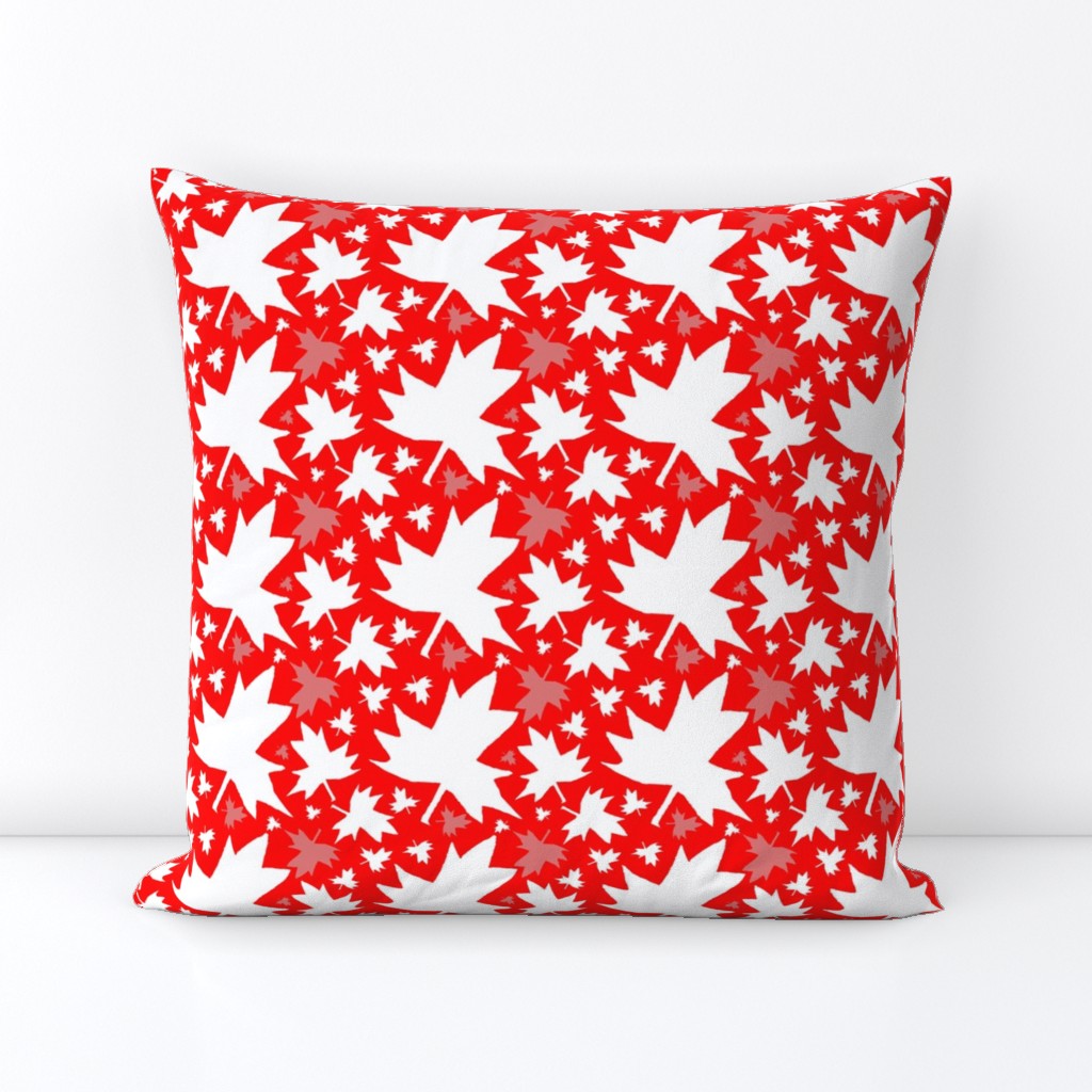 Maple Leaf (Tiled White on Red)