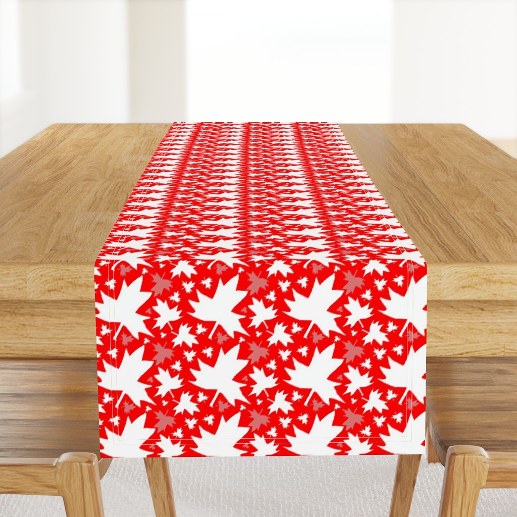 Maple Leaf (Tiled White on Red)