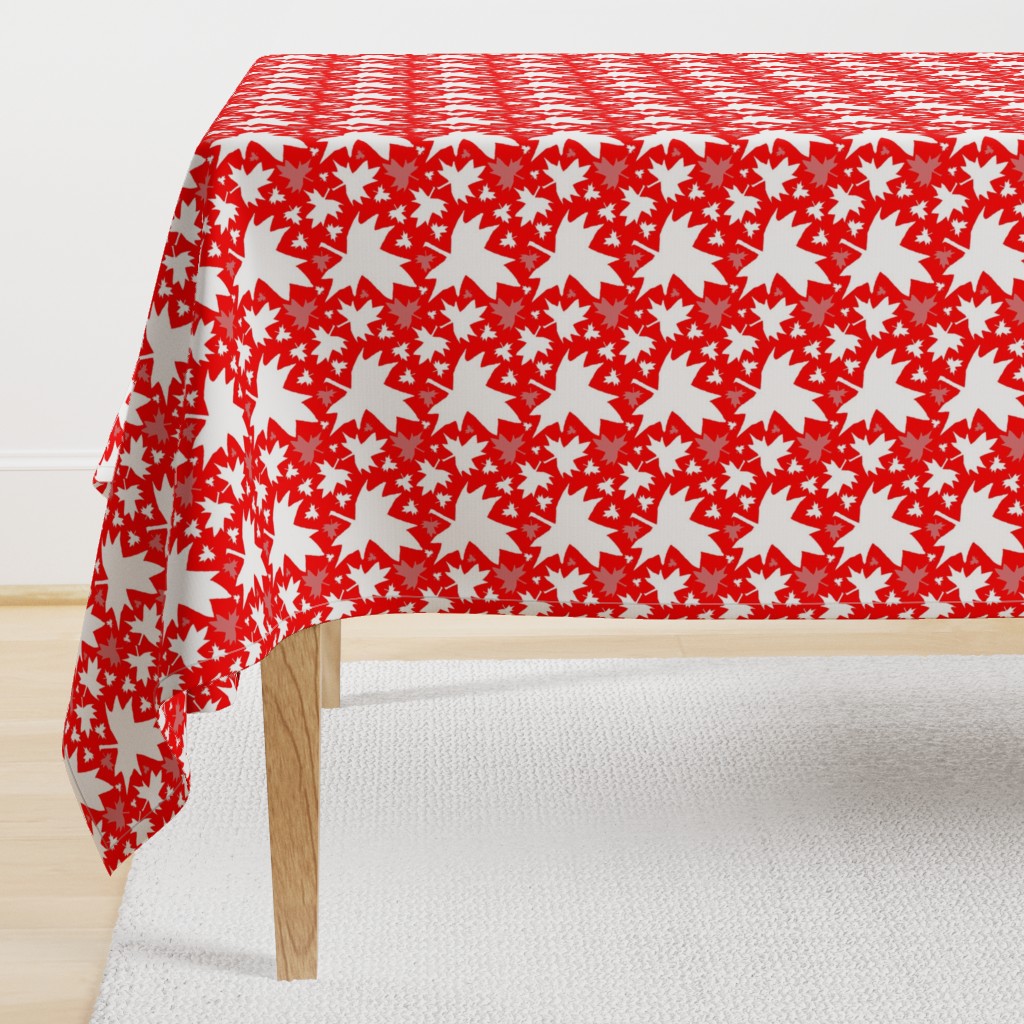 Maple Leaf (Tiled White on Red)