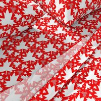 Maple Leaf (Tiled White on Red)