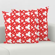 Maple Leaf (Tiled White on Red)