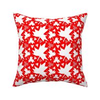 Maple Leaf (Tiled White on Red)