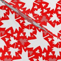 Maple Leaf (Tiled White on Red)