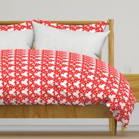 Maple Leaf (Tiled White on Red)