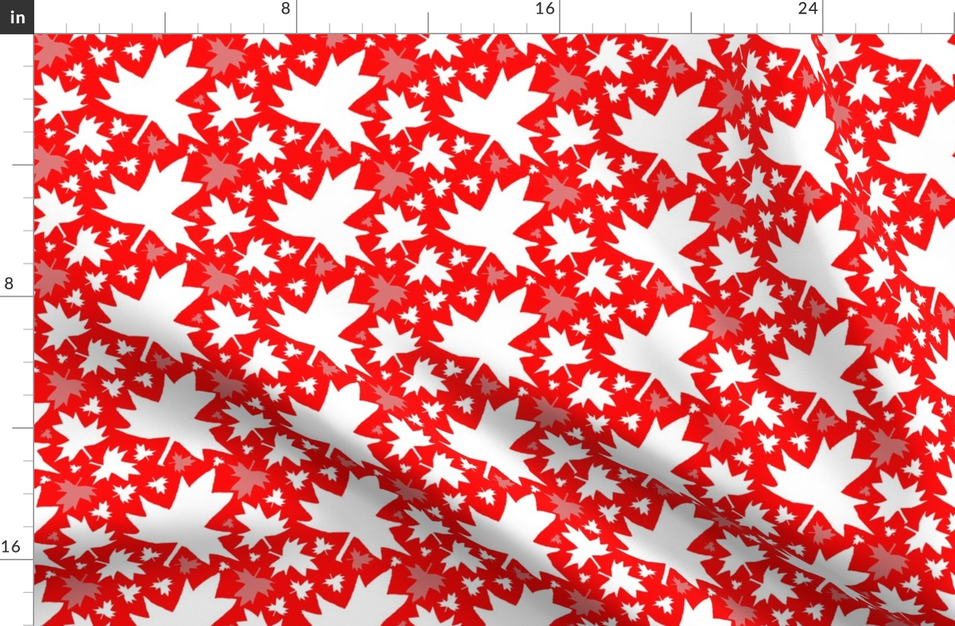 Maple Leaf (Tiled White on Red)