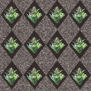  Textured Cannabis Diamond Tiles