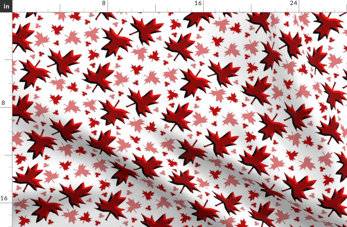 Maple Leaf Multi 3D on White