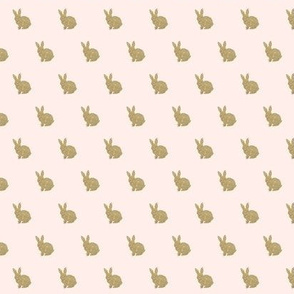 Mini Gold Bunnies on pink