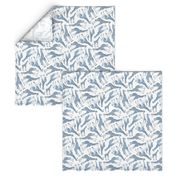 Little Ditsy Navy Blue Giraffes on White