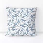 Little Ditsy Navy Blue Giraffes on White