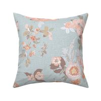 vintage dusty floral textured celeste