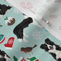 border collie fabric christmas cute xmas holiday designs red and green fabrics