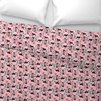 border collie christmas design cute dogs christmas pink xmas holiday dogs fabric