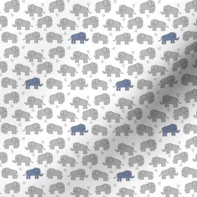 elephant // grey and blue elephants little boy baby boy nursery sweet elephants