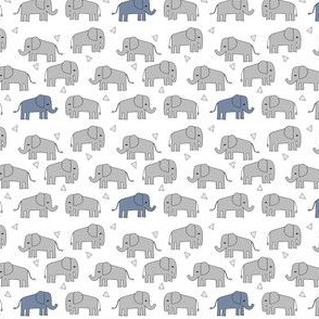 elephant // grey and blue elephants little boy baby boy nursery sweet elephants