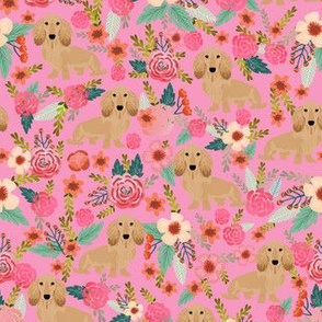 floral doxie dachshunds fabric cute doxie design cute florals dogs fabric