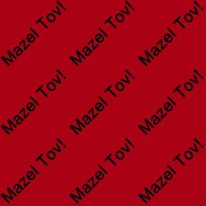 Black Mazel Tov! on Dark Red