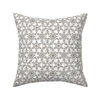 Snowflakes Web Glitter White Silver