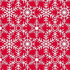 Snowflakes Web White Red