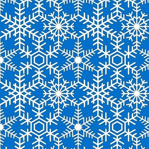 Snowflakes Web Blue White