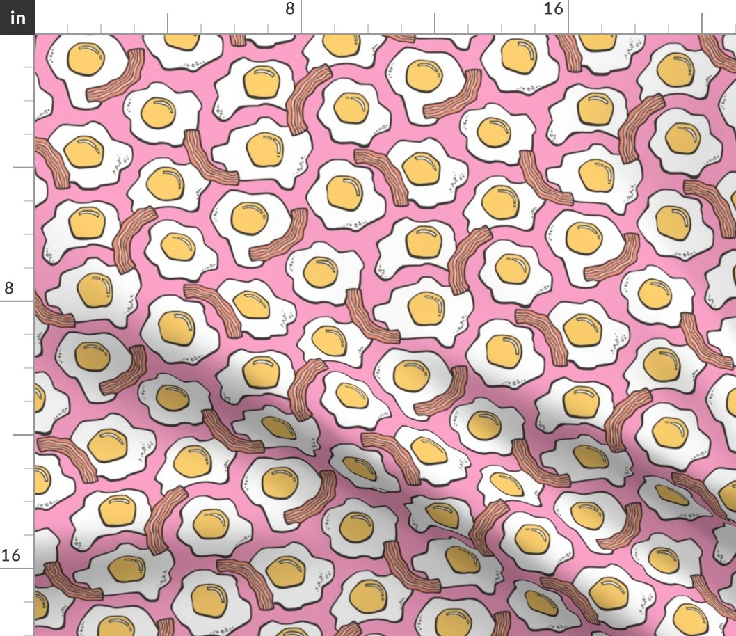 Eggs and Bacon Egg Food Breakfast on Pink