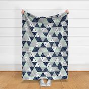 northern lights triangle wholecloth (moose)