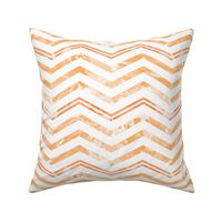 Watercolor Chevron White Orange