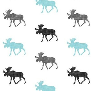 multi moose (small scale) || grey & light teal