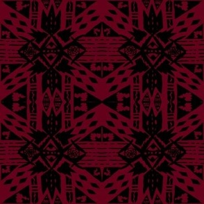 Aztec Print in Maroon