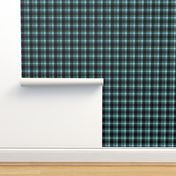 fall plaid || black  & light teal