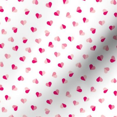 Abstract scandinavian style pastel pink hearts love print for Valentine Small