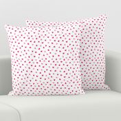Abstract scandinavian style pastel pink hearts love print for Valentine Small