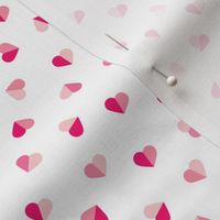 Abstract scandinavian style pastel pink hearts love print for Valentine Small